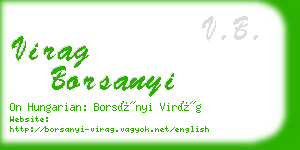 virag borsanyi business card